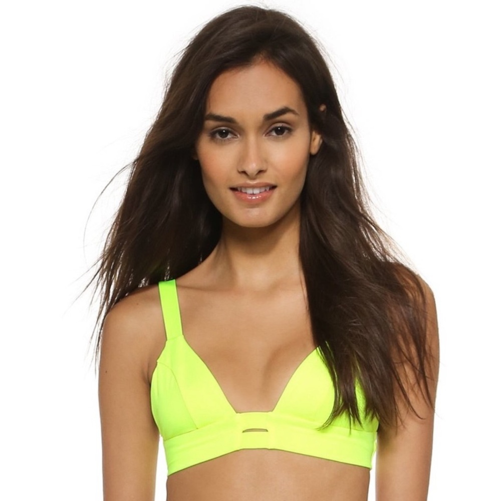 Vitamin A EcoLuxe Nuetra Limelight Bralette Swim Top Size 4